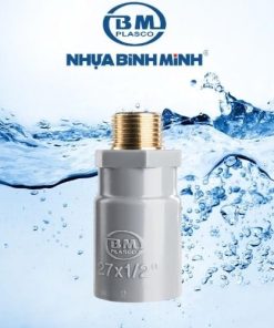 Nối ren ngoài uPVC, thau (nhựa Bình Minh)