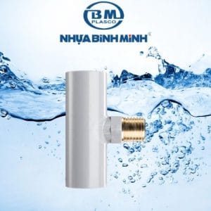 Chữ T ren ngoài PVC, thau Bình Minh