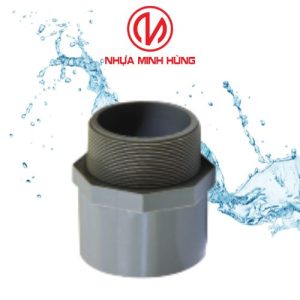 Nối ren ngoài uPVC nhựa Minh Hùng