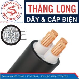 Cáp điện CXV 1- 4 lõi Đại Long